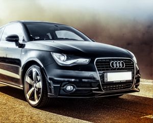 Preview wallpaper audi, car, side view, black