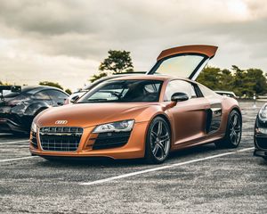 Preview wallpaper audi, car, sports car, front view