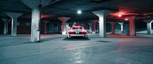 Preview wallpaper audi, car, sports car, white, rear view, parking