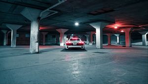 Preview wallpaper audi, car, sports car, white, rear view, parking