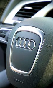 Preview wallpaper audi, car, steering wheel, control