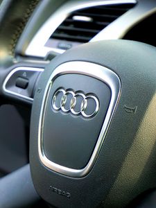 Preview wallpaper audi, car, steering wheel, control