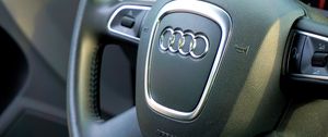 Preview wallpaper audi, car, steering wheel, control
