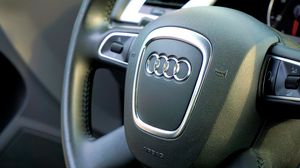 Preview wallpaper audi, car, steering wheel, control