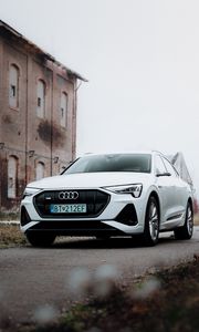 Preview wallpaper audi, car, white, front view