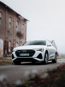 Preview wallpaper audi, car, white, front view