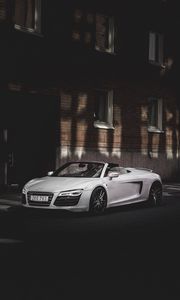 Preview wallpaper audi, car, white, road