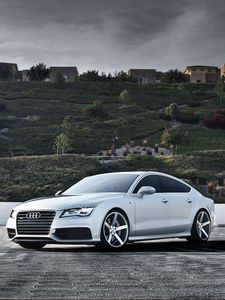 Preview wallpaper audi, car, white