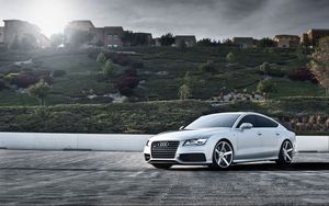 Preview wallpaper audi, car, white