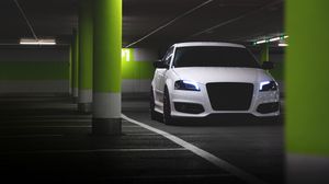 Preview wallpaper audi, lights, parking