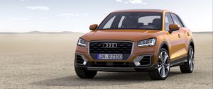 Preview wallpaper audi q2, audi, car, brown, desert