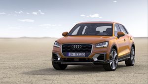 Preview wallpaper audi q2, audi, car, brown, desert