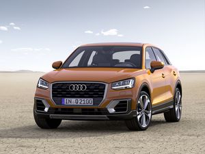 Preview wallpaper audi q2, audi, car, brown, desert