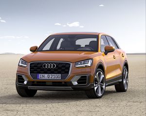 Preview wallpaper audi q2, audi, car, brown, desert