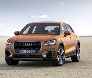 Preview wallpaper audi q2, audi, car, brown, desert