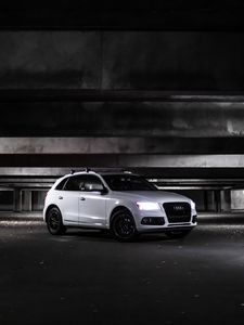 Preview wallpaper audi q5, audi, car, white, side view