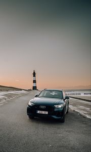 Preview wallpaper audi q5, audi, car, blue, front view