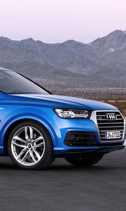 Preview wallpaper audi, quattro, blue, side view