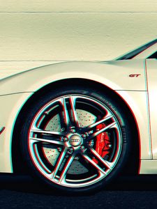 Preview wallpaper audi r8, anaglyph, 3d, car