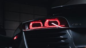 Preview wallpaper audi r8, audi, car, gray, rear view