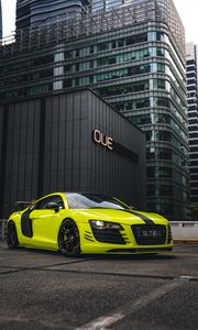 Preview wallpaper audi r8, audi, sports car, car, yellow