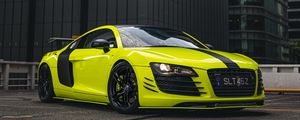 Preview wallpaper audi r8, audi, sports car, car, yellow