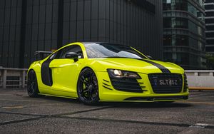 Preview wallpaper audi r8, audi, sports car, car, yellow