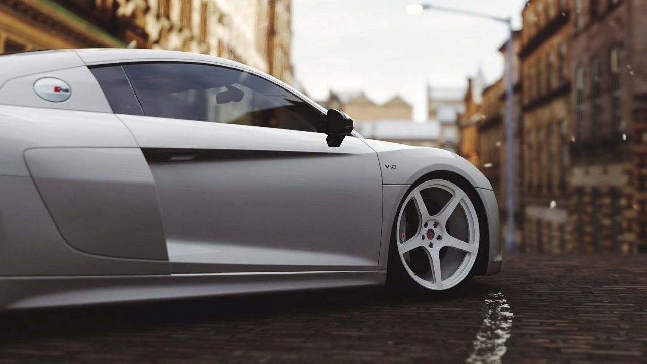 Wallpaper audi r8, audi, wheel, side view