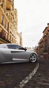 Preview wallpaper audi r8, audi, wheel, side view