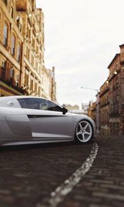 Preview wallpaper audi r8, audi, wheel, side view