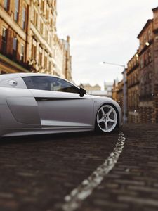 Preview wallpaper audi r8, audi, wheel, side view