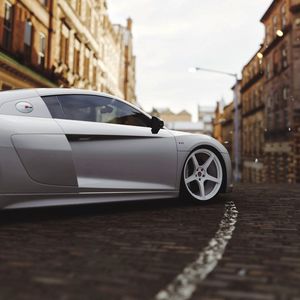 Preview wallpaper audi r8, audi, wheel, side view