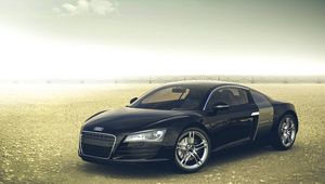 Preview wallpaper audi, r8, black, side view