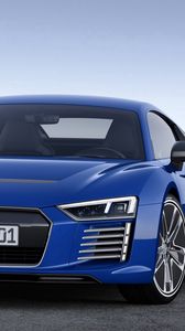 Preview wallpaper audi, r8, blue, front view