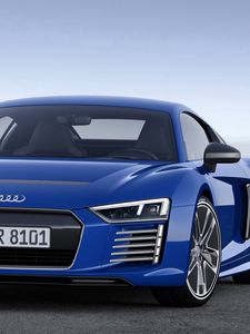 Preview wallpaper audi, r8, blue, front view