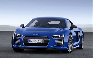 Preview wallpaper audi, r8, blue, front view