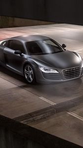 Preview wallpaper audi, r8, gray, side view