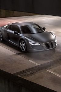 Preview wallpaper audi, r8, gray, side view