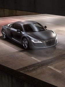 Preview wallpaper audi, r8, gray, side view