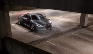 Preview wallpaper audi, r8, gray, side view