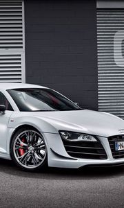 Preview wallpaper audi, r8, gt, 2010, white, side view, style