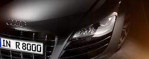 Preview wallpaper audi, r8, headlights, front bumper