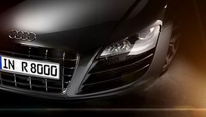 Preview wallpaper audi, r8, headlights, front bumper