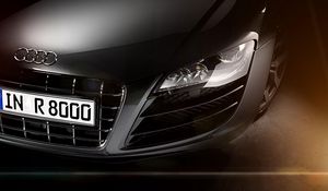 Preview wallpaper audi, r8, headlights, front bumper