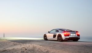 Preview wallpaper audi, r8, rear view, road