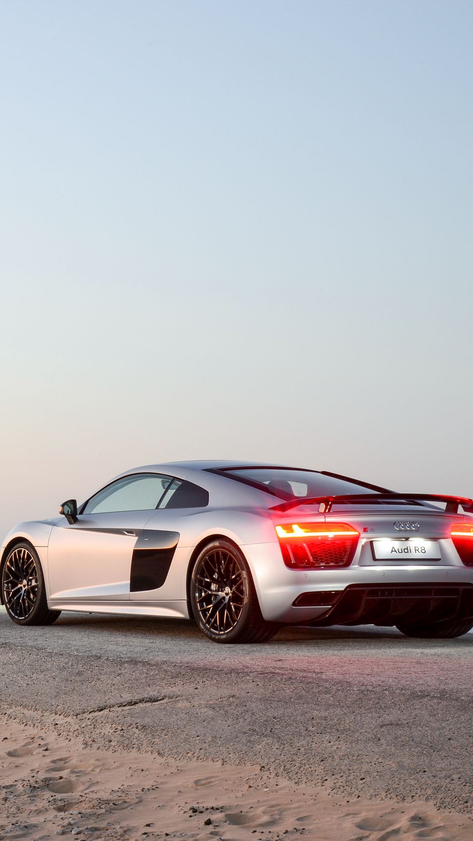 Download wallpaper 938x1668 audi, r8, rear view, road iphone 8/7/6s/6 for  parallax hd background