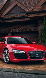 Preview wallpaper audi, r8, red, front view