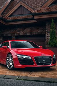 Preview wallpaper audi, r8, red, front view