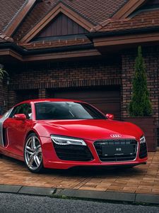 Preview wallpaper audi, r8, red, front view