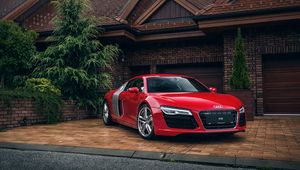 Preview wallpaper audi, r8, red, front view